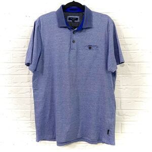 Ted Baker London Men’s Heathered Blue Polo Size 5